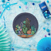 Niedlicher Kakteen Garden in Pot Pappteller (Party)