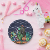 Niedlicher Kakteen Garden in Pot Pappteller (Party)