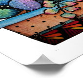 Niedlicher Kakteen Garden in Pot Poster (Ecke)