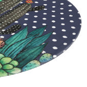 Niedlicher Kakteen Garden in Pot Schneidebrett (Ecke)