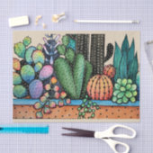 Niedlicher Kakteen Garden in Pot Seidenpapier (Handwerk)