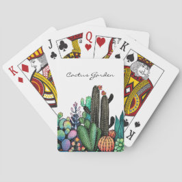 Niedlicher Kakteen Garden in Pot Spielkarten
