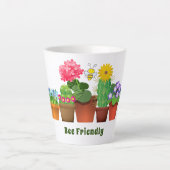 Niedlicher Kaktus Blumengarten Milchtasse (Vorderseite)