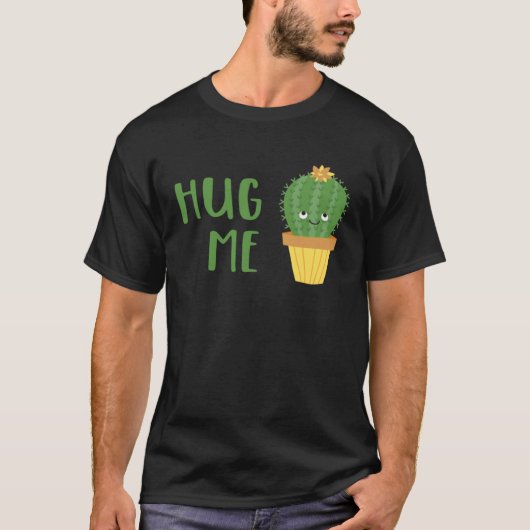 Niedlicher Kaktus-Hug T-Shirt (Vorderseite)
