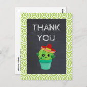 Niedlicher Kaktus in einem Sombrero auf Chalkboard Postkarte (Vorne/Hinten)