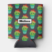 Niedlicher Kaktus in einem Sombrero-Muster Dosenkühler (Vorderseite)