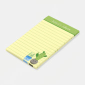 Niedlicher Kaktus liebt Personalisierte Lined Note Post-it Klebezettel (angewinkelt)