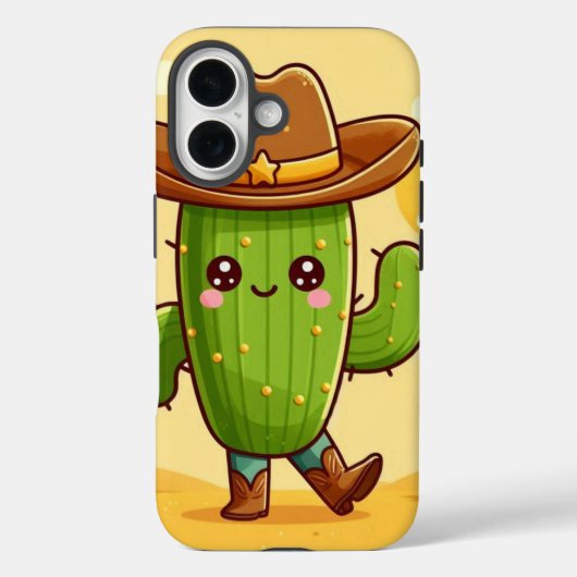 Niedlicher Kaktus mit Cowboy-Hut Case-Mate iPhone Hülle (Rückseite)
