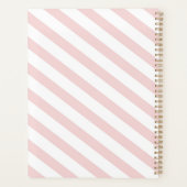 Niedlicher Kaktus rosa Streifen Planer (Rückseite)