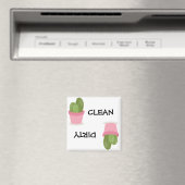 Niedlicher Kaktus sauber schmutzig Magnet (In Situ (Geschirrspüler))