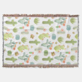 Niedlicher Kaktus-stehendes Muster Decke (Vorderseite)