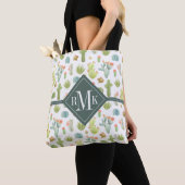 Niedlicher Kaktus-stehendes Muster des Monogramm-| Tasche (Von Nahem)