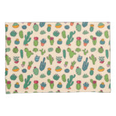 Niedlicher Kaktus-stehendes Muster Kissenbezug (Vorderseite-Rechts)