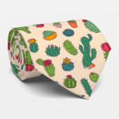 Niedlicher Kaktus-stehendes Muster Krawatte (Gerollt)