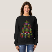 Niedlicher Kaktus Weihnachtsbaum Sukkulente Kaktus Sweatshirt (Vorne ganz)