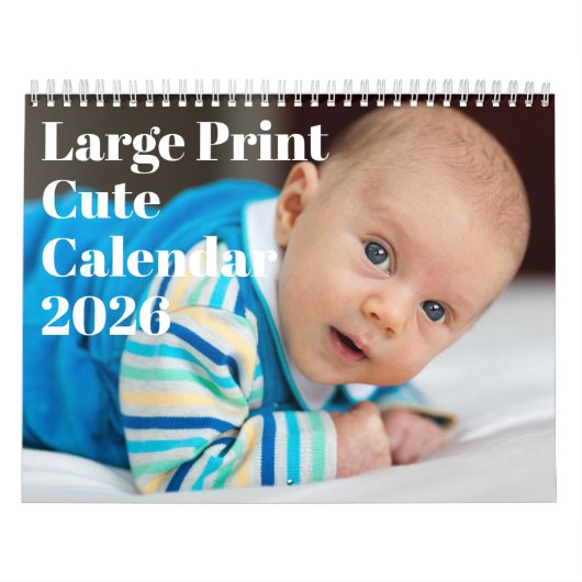 Niedlicher Kalender für Großdrucke 2026 (Titelbild)