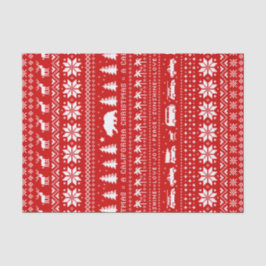 Niedlicher kalifornischer Weihnachtsurlaub Rot und Seidenpapier