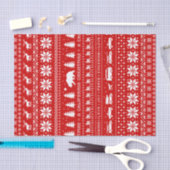 Niedlicher kalifornischer Weihnachtsurlaub Rot und Seidenpapier (Handwerk)