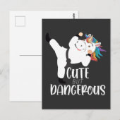 Niedlicher Kampfkunstgefähre Unicorat Karate Postkarte (Vorne/Hinten)