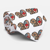 niedlicher kanadischer Biber Krawatte (Gerollt)