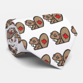 niedlicher kanadischer Biber Krawatte (Gerollt)