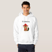Niedlicher kanadischer Biber mit Ahornleder Hoodie (Vorne ganz)