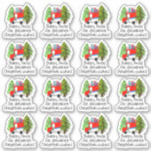 Niedlicher kanadischer Postarbeiter dank Weihnacht Aufkleber (Vorderseite)