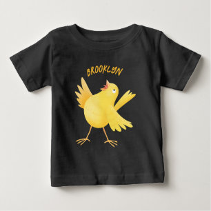 Niedlicher Kanarienvogel-Cartoon Baby T-shirt