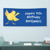 Niedlicher Kanarienvogel-Cartoon Banner (Messe)