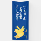 Niedlicher Kanarienvogel-Cartoon Banner (Vertikal)