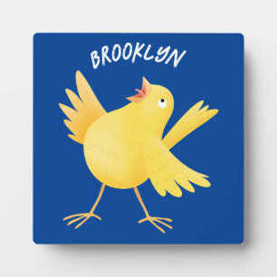 Niedlicher Kanarienvogel-Cartoon Fotoplatte