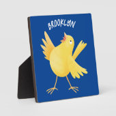 Niedlicher Kanarienvogel-Cartoon Fotoplatte (Vorderseite)