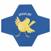 Niedlicher Kanarienvogel-Cartoon Fußball (Flach)