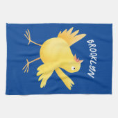 Niedlicher Kanarienvogel-Cartoon Geschirrtuch (Horizontal)