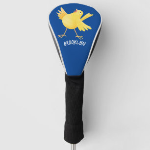 Niedlicher Kanarienvogel-Cartoon Golf Headcover