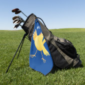 Niedlicher Kanarienvogel-Cartoon Golfhandtuch (Gras)