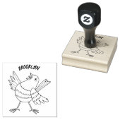 Niedlicher Kanarienvogel-Cartoon Gummistempel (Stempel)