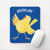 Niedlicher Kanarienvogel-Cartoon Mousepad (Mit Mouse)