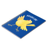 Niedlicher Kanarienvogel-Cartoon Notizblock (Linke Seite)