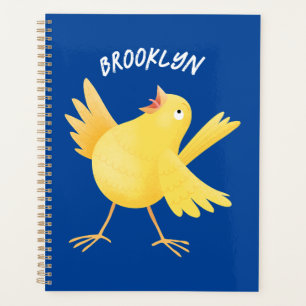 Niedlicher Kanarienvogel-Cartoon Planer