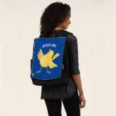Niedlicher Kanarienvogel-Cartoon Rucksack (Ausgewaschen)