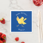 Niedlicher Kanarienvogel-Cartoon Serviette (Beispiel)