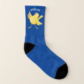 Niedlicher Kanarienvogel-Cartoon Socken (Links - Innen)