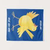 Niedlicher Kanarienvogel-Cartoon Wandteppich (Vorderseite (Horizontal))