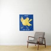 Niedlicher Kanarienvogel-Cartoon Wandteppich (Beispiel)