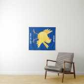 Niedlicher Kanarienvogel-Cartoon Wandteppich (Beispiel (Horizontal))