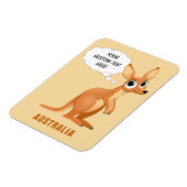 Niedlicher Kangaroo-benutzerdefinierte Textmagnet Magnet (Linke Seite)