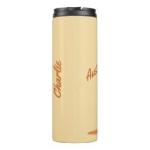 Niedlicher Kangaroo-individuelle Name und Textwäsc Thermosbecher (Rückseite)