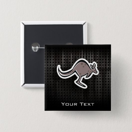 Niedlicher Känguru; Cool Button (Vorne & Hinten)