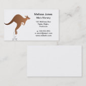 Niedlicher Känguru mit Baby im Beutel Telefonnummerkarte (Vorne/Hinten)